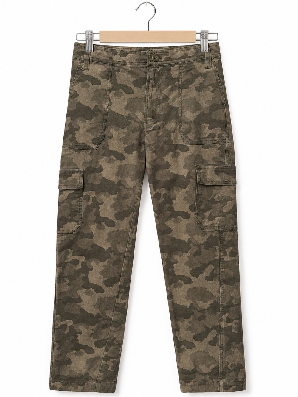 J.Crew Camo Cargo Pants Utility Skinny Army Green Stretch Size 23